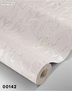 ست کاغذ دیواری کرم روشن رگه دار اکلیلی طلایی کد 00141 + طرح ساده 5 کاغذ دیواری سفید ساده اکلیلی با رگه و شاین طلایی