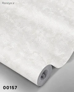 ست کاغذ دیواری داماسک شیک کرم کد 00157 + طرح مکمل ساده 5 کاغذ دیواری کرم نقره ای ساده