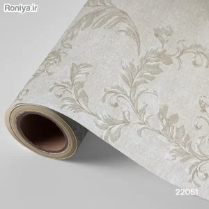 کاغذ دیواری مارپیچ گل طرح داماسک