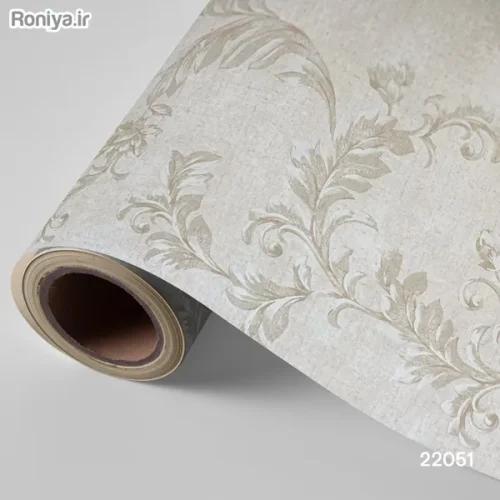 کاغذ دیواری مارپیچ گل طرح داماسک
