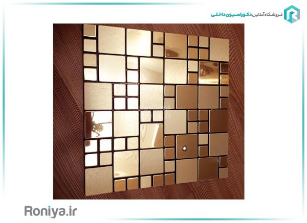 دیوارپوش بین کابینتی طلایی و لاکچری کد 22209