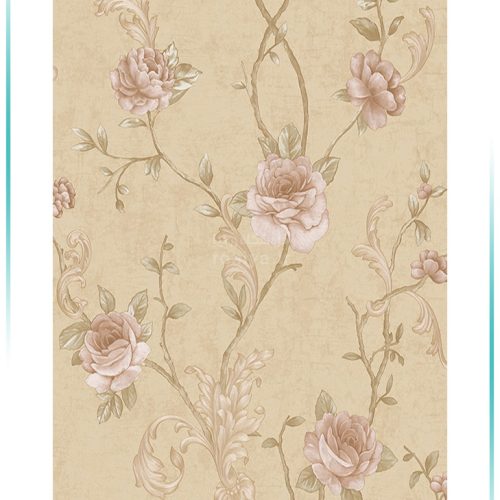 کاغذ دیواری گل رز اتاق خواب کد25011