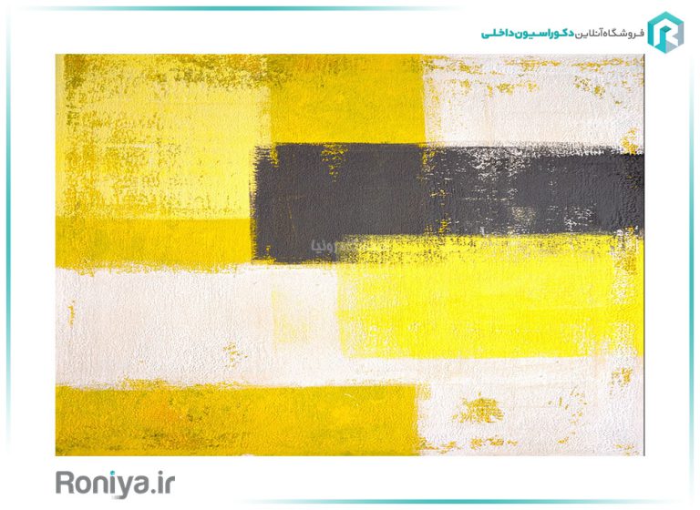 پوستر دیواری سه بعدی انتزاعی زرد کد AB-033