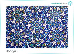 پوستر دیواری سه بعدی انتزاعی کاشی کاری کد AB-047