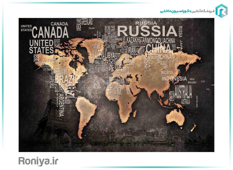 پوستر دیواری نقشه زمین کد RT-109