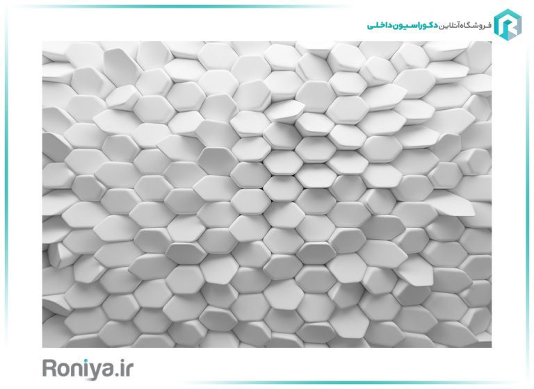 پوستر دیواری سه بعدی شش ضلعی های برجسته کد 3D-021