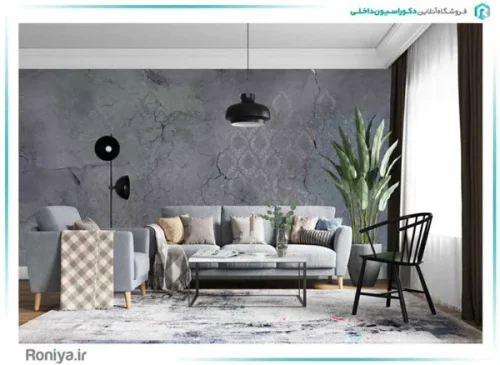 پوستر دیواری داماسک محو کد 3DF-074