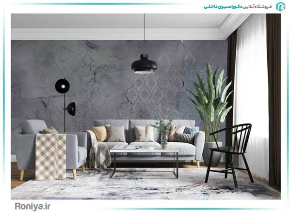 پوستر دیواری داماسک محو کد 3DF-074