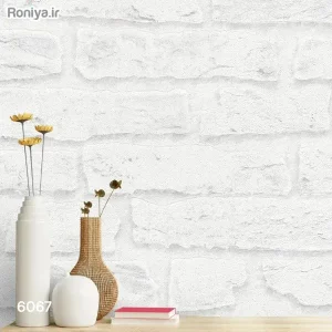 کاغذ دیواری طرح آجر سفید کد 6067