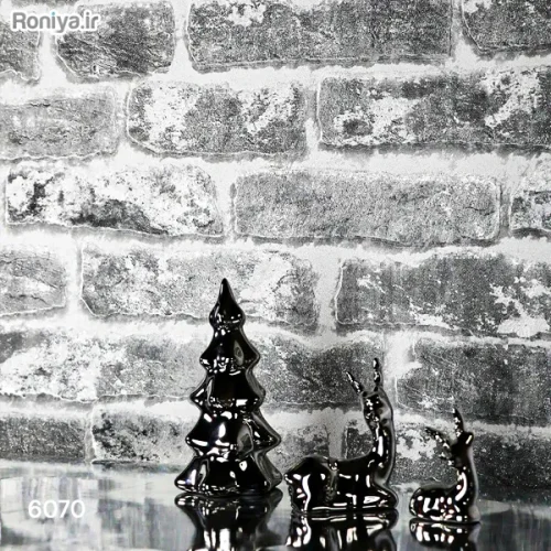 کاغذدیواری طرح آجر خاکستری کد 6070