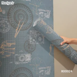 کاغذ دیواری مدرن سرمه ای برای اتاق