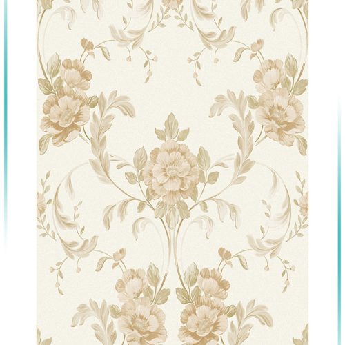 کاغذ دیواری گل کلاسیک پذیرایی لوکس کد 99021