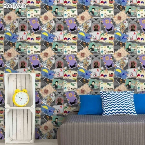 کاغذ دیواری اتاق نوجوان طرح سه بعدی