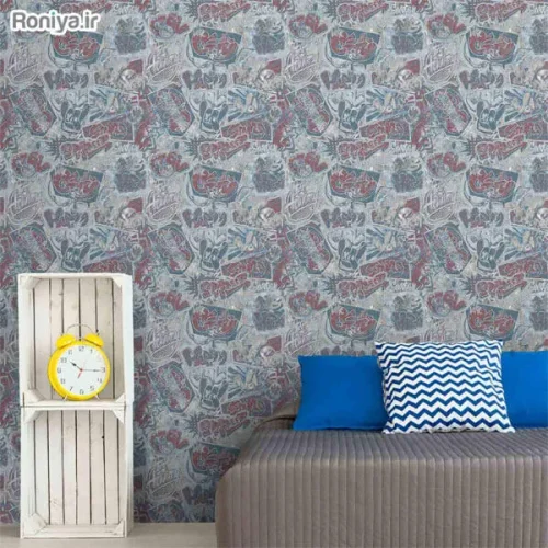کاغذ دیواری گرافیتی اتاق نوجوان کد C9148 2 کاغذ دیواری گرافیتی اتاق نوجوان