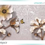 کاغذ دیواری سه بعدی جدید پذیرایی 3DF-393