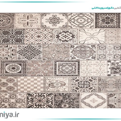 دیوارپوش دکوراتیو بتن پلیمری طرح کاشی HM-03