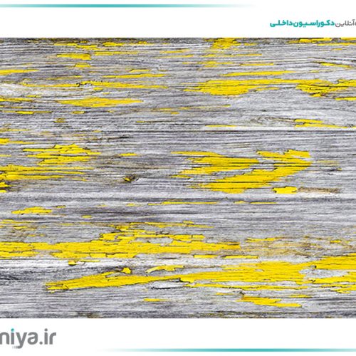 دیوارپوش دکوراتیو بتن پلیمری زرد و خاکستری WD-27