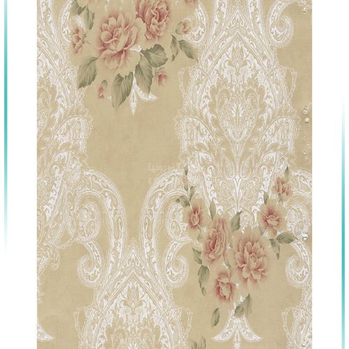 کاغذ دیواری گلدار برای پذیرایی کد 17035