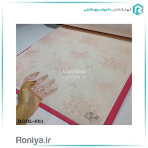 پرده دو مکانیزم گلدار صورتیCode-RGOL-1011