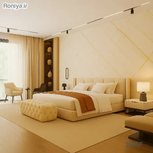 دیوار پوش طرح سنگ روشن کد 2835F