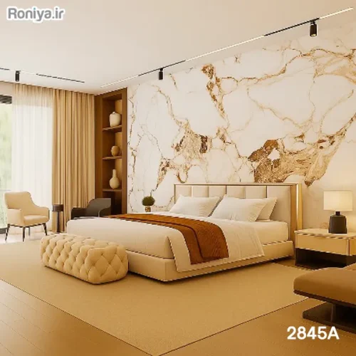 دیوار پوش طرح سنگ روشن کد 2845A 2 دیوار پوش طرح سنگ روشن کد 2845A