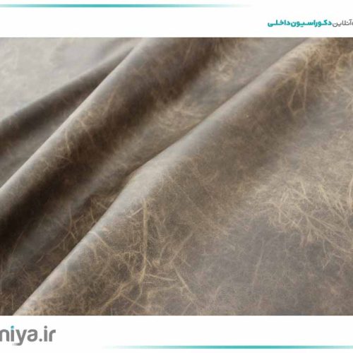 دیوار پوش ابرو بادی چرم قهوه ای