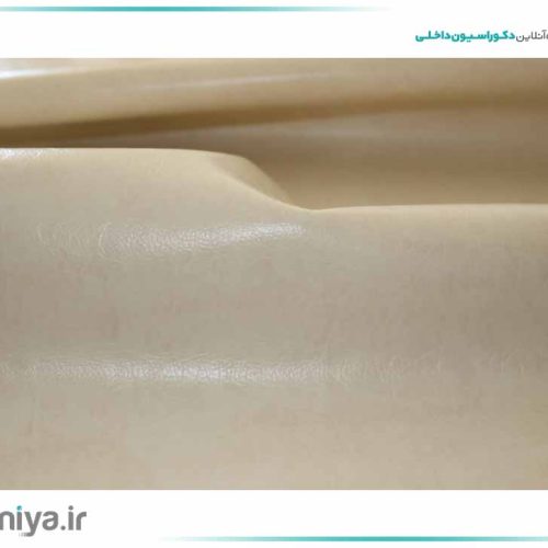 دیوار پوش ابرو بادی چرم کرمی