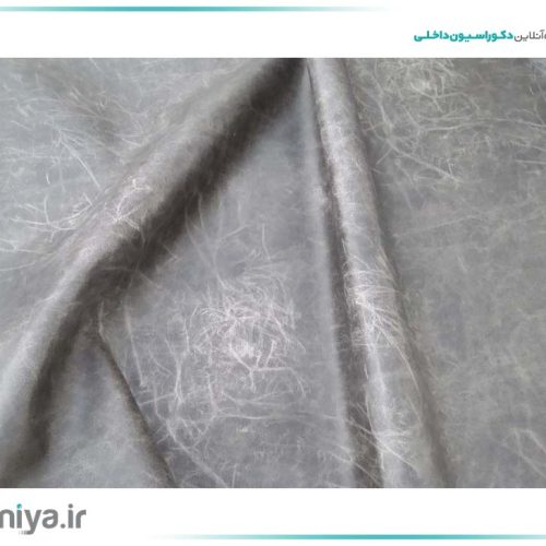 دیوار پوش ابرو بادی چرم خاکستری