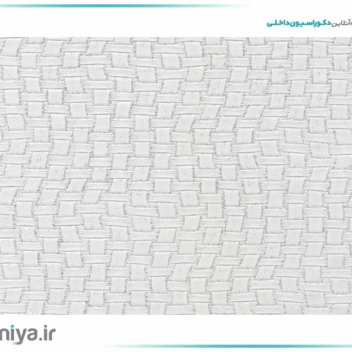 دیوار پوش چرم حصیری سفید