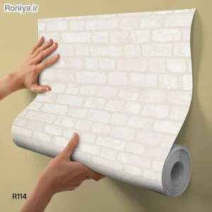 کاغذ دیواری طرح آجر سفید