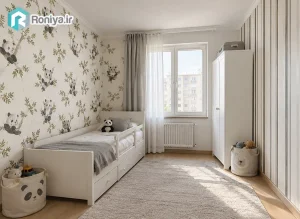 کاغذ دیواری کودک طرح راه راه