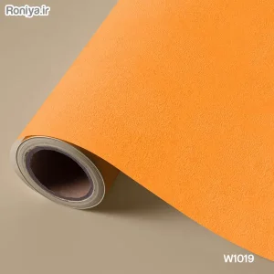 کاغذ دیواری ساده نارنجی پرتقالی W1019