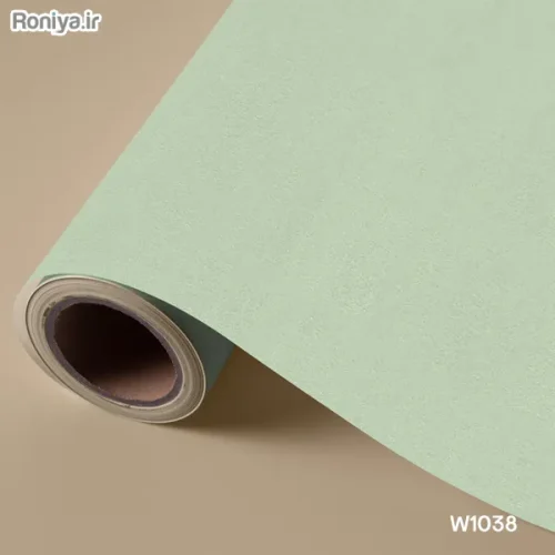 کاغذ دیواری ساده سبز رنگ (8 رنگ) 7 کاغذ دیواری ساده سبز مغز پسته ای W1038
