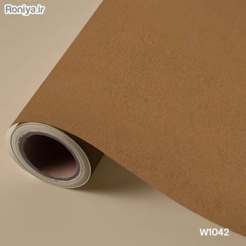 کاغذ دیواری ساده کرم و قهوهای رنگ (8 رنگ) 3 کاغذ دیواری ساده قهوه ای کاپوچینو W1042