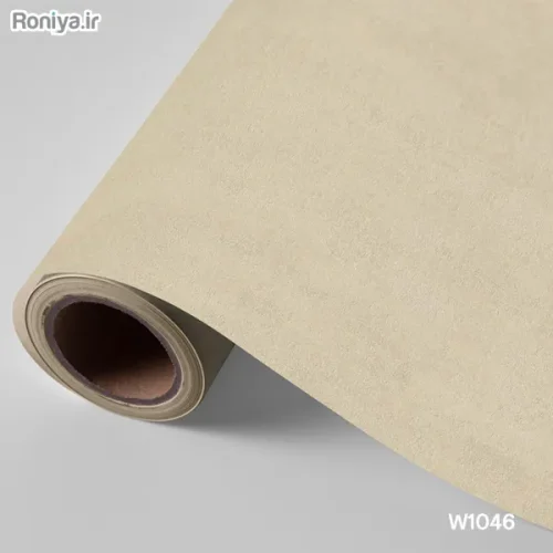 کاغذ دیواری ساده کرم و قهوهای رنگ (8 رنگ) 7 کاغذ دیواری ساده گندومی W1046