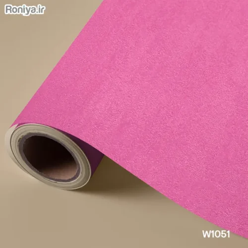 کاغذ دیواری ساده صورتی شاینی (8 رنگ) 4 کاغذ دیواری ساده صورتی بنفش W1051