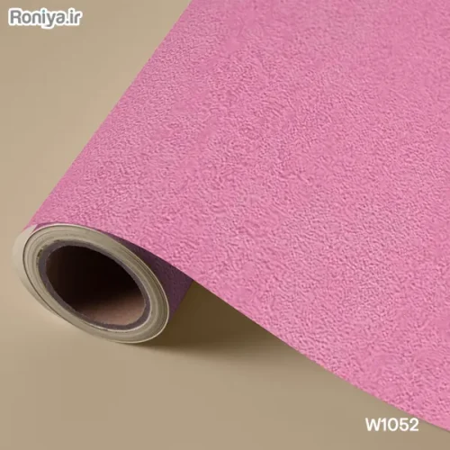 کاغذ دیواری ساده صورتی شاینی (8 رنگ) 5 کاغذ دیواری ساده صورتی باربی W1052