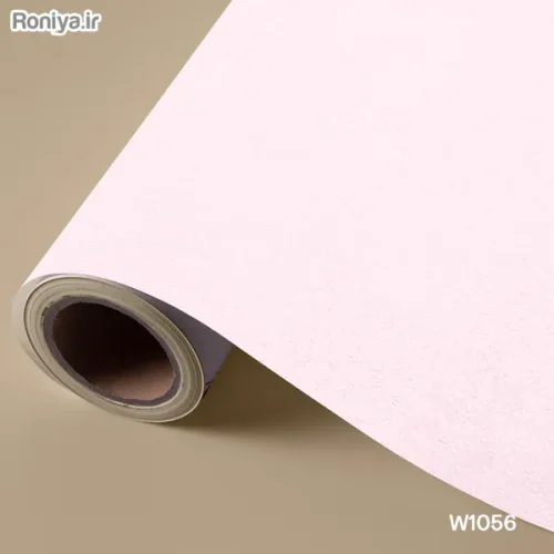 کاغذ دیواری ساده صورتی شاینی (8 رنگ) 9 کاغذ دیواری ساده سفید مایل به صورتی W1056