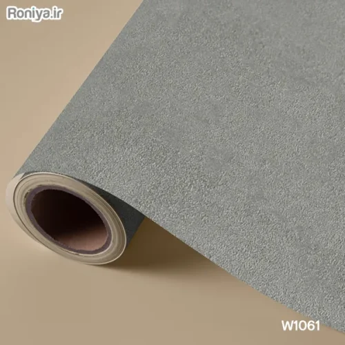 کاغذ دیواری ساده خاکستری و طوسی رنگ (8 رنگ) 6 کاغذ دیواری ساده طوسی نقره ای W1061