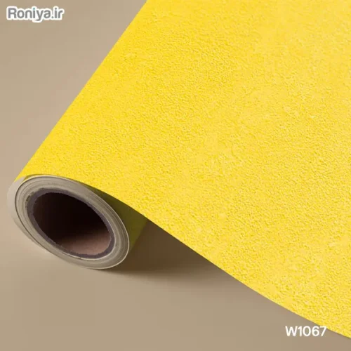 کاغذ دیواری ساده زرد رنگ (8 رنگ) 4 کاغذ دیواری ساده زرد طلایی W1067
