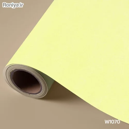 کاغذ دیواری ساده زرد رنگ (8 رنگ) 7 کاغذ دیواری ساده کرمی زرد W1070