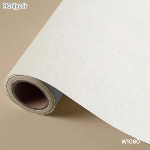 کاغذ دیواری ساده طوسی و قهوهای (8 رنگ) 9 کاغذ دیواری ساده شاینی نقره ای سفید W1080