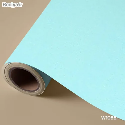 کاغذ دیواری ساده آبی رنگ (8 رنگ) 7 کاغذ دیواری ساده فیروزه ای کد W1086