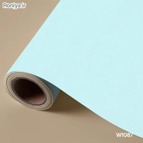 کاغذ دیواری ساده آبی رنگ (8 رنگ) 8 کاغذ دیواری ساده فیروزه ای روشن W1087