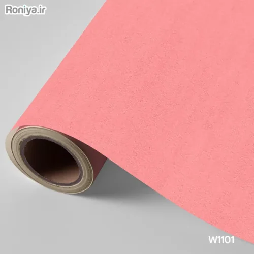 کاغذ دیواری قرمز ساده در 8 رنگ 6 کاغذ دیواری ساده گلبهی W1101