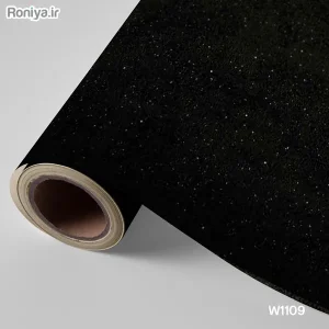 کاغذ دیواری مشکی ساده شاینی W1109