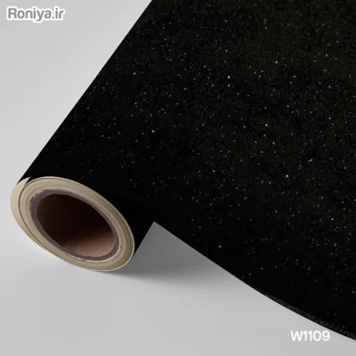 کاغذ دیواری مشکی ساده (8 رنگ) 6 کاغذ دیواری مشکی ساده شاینی W1109