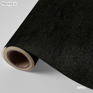 کاغذ دیواری ساده پتینه مشکی W1111