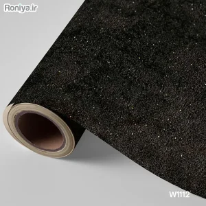 کاغذ دیواری شاین مشکی ساده W1112
