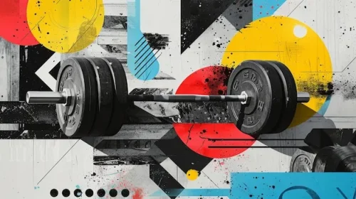 پوستر باشگاه سه بعدی طرح وزنه